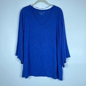 Soft Surroundings V-Neck Tunic Blouse Lightweight